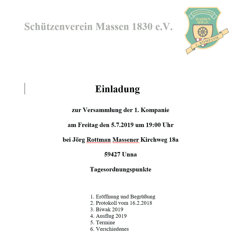 1 K.Einladung