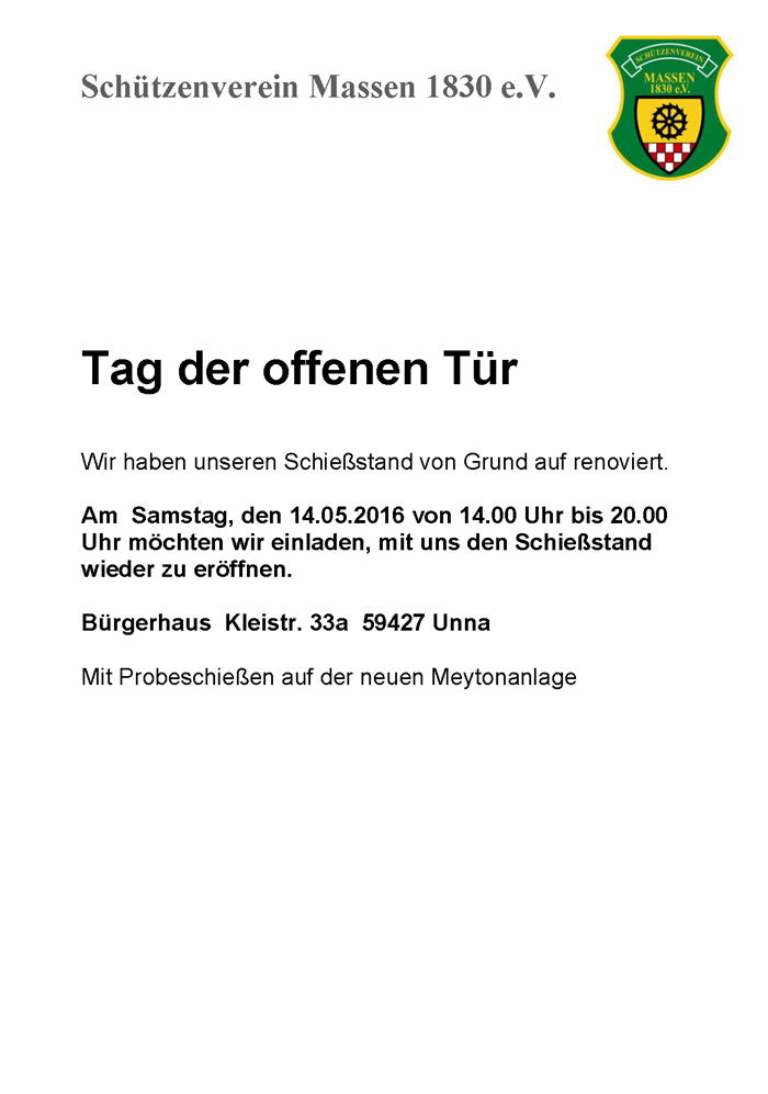 Tag der offenen Tür